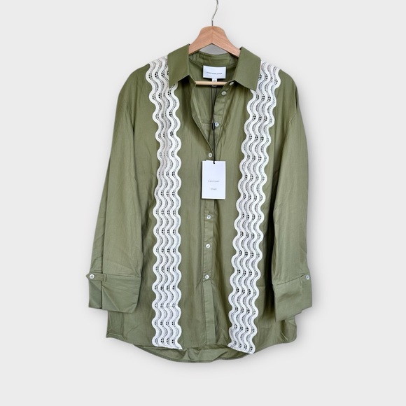 NWT Significant Other Button-Up Shirt – Eleni White Lace Detail Size 4 - Picture 2 of 6